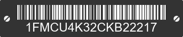 2012 FORD Escape 1FMCU4K32CKB22217 VIN decoded