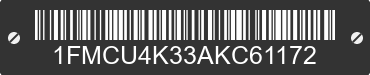 2010 FORD Escape 1FMCU4K33AKC61172 VIN decoded