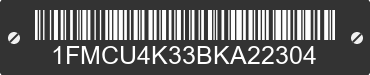 2011 FORD Escape 1FMCU4K33BKA22304 VIN decoded