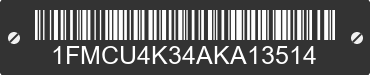 2010 FORD Escape 1FMCU4K34AKA13514 VIN decoded