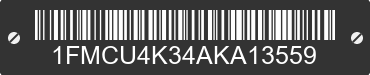 2010 FORD Escape 1FMCU4K34AKA13559 VIN decoded