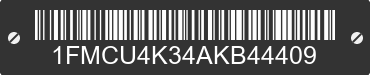 2010 FORD Escape 1FMCU4K34AKB44409 VIN decoded