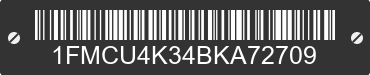 2011 FORD Escape 1FMCU4K34BKA72709 VIN decoded