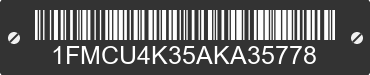 2010 FORD Escape 1FMCU4K35AKA35778 VIN decoded