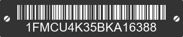 2011 FORD Escape 1FMCU4K35BKA16388 VIN decoded