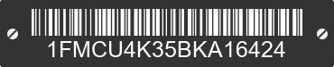 2011 FORD Escape 1FMCU4K35BKA16424 VIN decoded