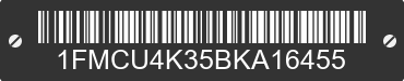 2011 FORD Escape 1FMCU4K35BKA16455 VIN decoded