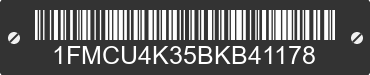 2011 FORD Escape 1FMCU4K35BKB41178 VIN decoded