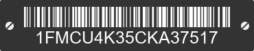 2012 FORD Escape 1FMCU4K35CKA37517 VIN decoded