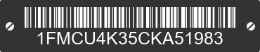 2012 FORD Escape 1FMCU4K35CKA51983 VIN decoded