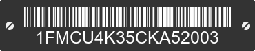 2012 FORD Escape 1FMCU4K35CKA52003 VIN decoded