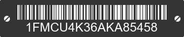 2010 FORD Escape 1FMCU4K36AKA85458 VIN decoded