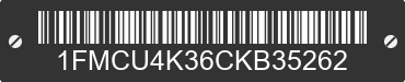 2012 FORD Escape 1FMCU4K36CKB35262 VIN decoded