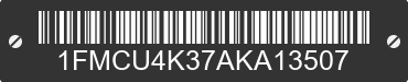 2010 FORD Escape 1FMCU4K37AKA13507 VIN decoded