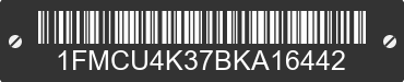2011 FORD Escape 1FMCU4K37BKA16442 VIN decoded