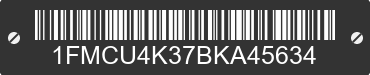 2011 FORD Escape 1FMCU4K37BKA45634 VIN decoded