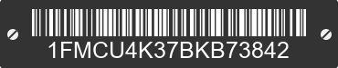 2011 FORD Escape 1FMCU4K37BKB73842 VIN decoded