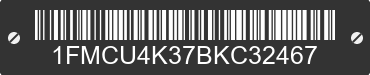 2011 FORD Escape 1FMCU4K37BKC32467 VIN decoded