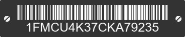 2012 FORD Escape 1FMCU4K37CKA79235 VIN decoded