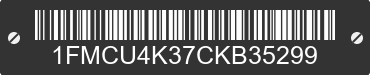 2012 FORD Escape 1FMCU4K37CKB35299 VIN decoded