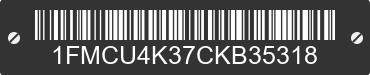 2012 FORD Escape 1FMCU4K37CKB35318 VIN decoded