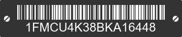 2011 FORD Escape 1FMCU4K38BKA16448 VIN decoded