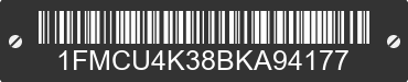 2011 FORD Escape 1FMCU4K38BKA94177 VIN decoded