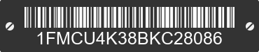 2011 FORD Escape 1FMCU4K38BKC28086 VIN decoded