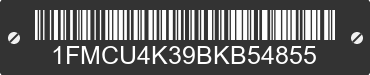 2011 FORD Escape 1FMCU4K39BKB54855 VIN decoded
