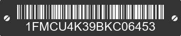 2011 FORD Escape 1FMCU4K39BKC06453 VIN decoded