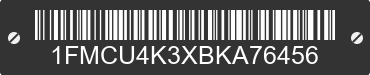 2011 FORD Escape 1FMCU4K3XBKA76456 VIN decoded