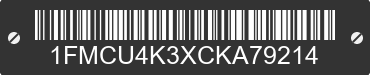 2012 FORD Escape 1FMCU4K3XCKA79214 VIN decoded