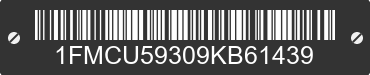 2009 FORD Escape 1FMCU59309KB61439 VIN decoded