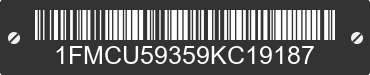 2009 FORD Escape 1FMCU59359KC19187 VIN decoded