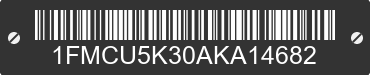 2010 FORD Escape 1FMCU5K30AKA14682 VIN decoded