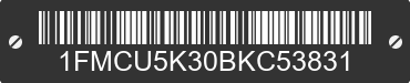 2011 FORD Escape 1FMCU5K30BKC53831 VIN decoded