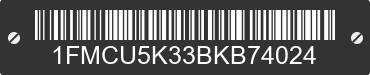2011 FORD Escape 1FMCU5K33BKB74024 VIN decoded