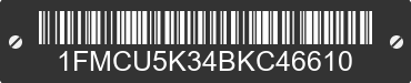 2011 FORD Escape 1FMCU5K34BKC46610 VIN decoded
