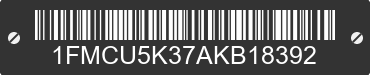 2010 FORD Escape 1FMCU5K37AKB18392 VIN decoded