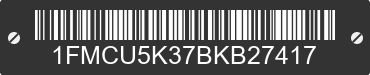 2011 FORD Escape 1FMCU5K37BKB27417 VIN decoded