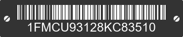 2008 FORD Escape 1FMCU93128KC83510 VIN decoded