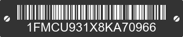 2008 FORD Escape 1FMCU931X8KA70966 VIN decoded