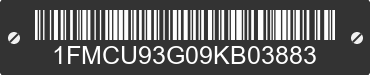 2009 FORD Escape 1FMCU93G09KB03883 VIN decoded