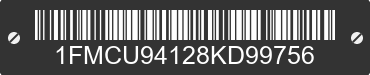 2008 FORD Escape 1FMCU94128KD99756 VIN decoded
