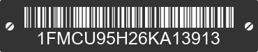 2006 FORD Escape 1FMCU95H26KA13913 VIN decoded