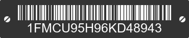 2006 FORD Escape 1FMCU95H96KD48943 VIN decoded