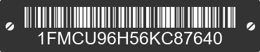 2006 FORD Escape 1FMCU96H56KC87640 VIN decoded