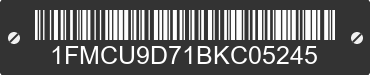 2011 FORD Escape 1FMCU9D71BKC05245 VIN decoded