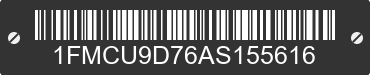 2010 FORD Escape 1FMCU9D76AS155616 VIN decoded