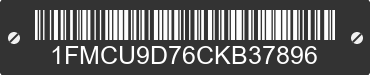 2012 FORD Escape 1FMCU9D76CKB37896 VIN decoded